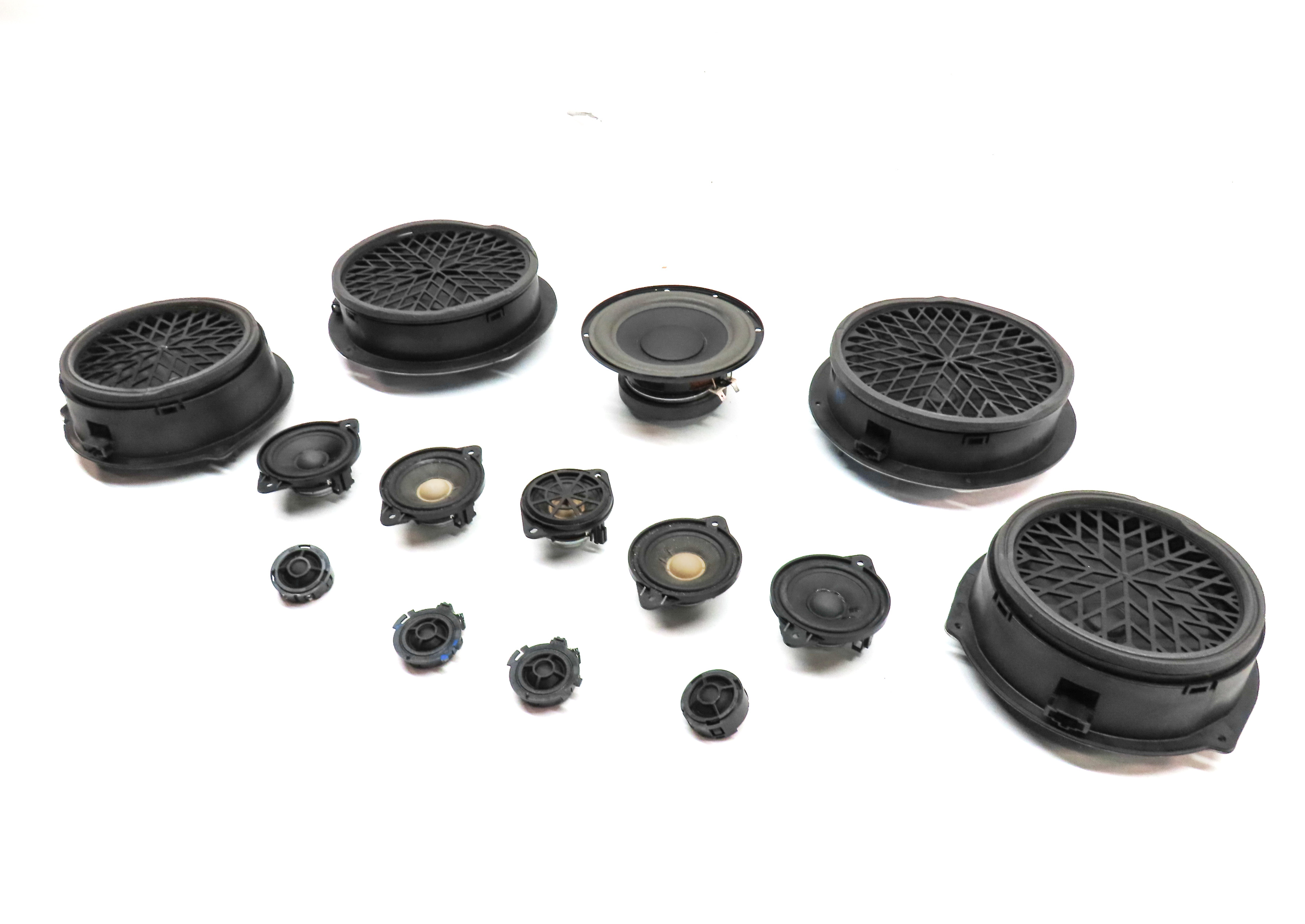 2012 AUDI Q5 (B8 8R) BANG & OLUFSEN RADIO SPEAKER SET 14 WOOFER MIDRANGE TWEETER — exact item pictured